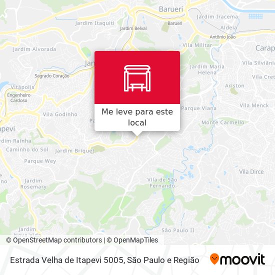Estrada Velha de Itapevi 5005 mapa