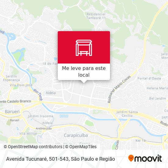 Avenida Tucunaré, 501-543 mapa
