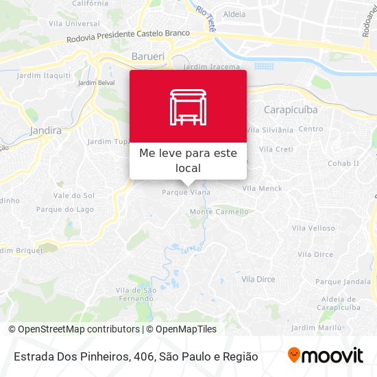 Estrada Dos Pinheiros, 406 mapa