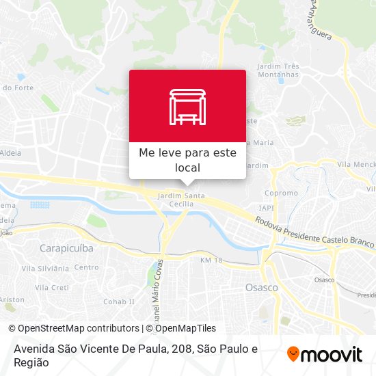 Avenida São Vicente De Paula, 208 mapa