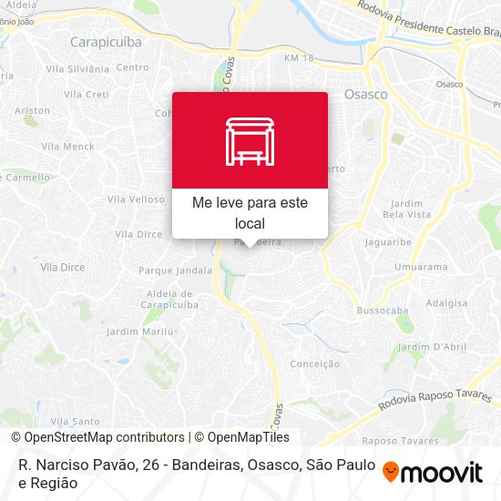 R. Narciso Pavão, 26 - Bandeiras, Osasco mapa