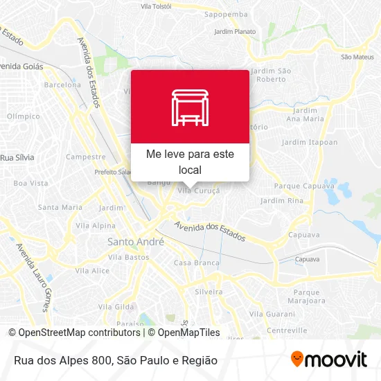 Rua dos Alpes 800 mapa