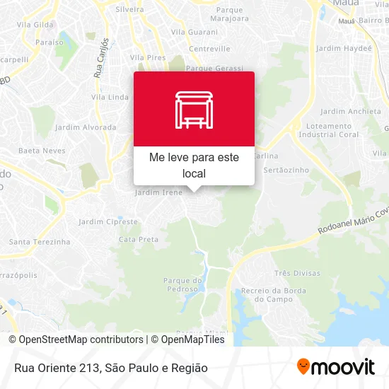 Rua Oriente 213 mapa