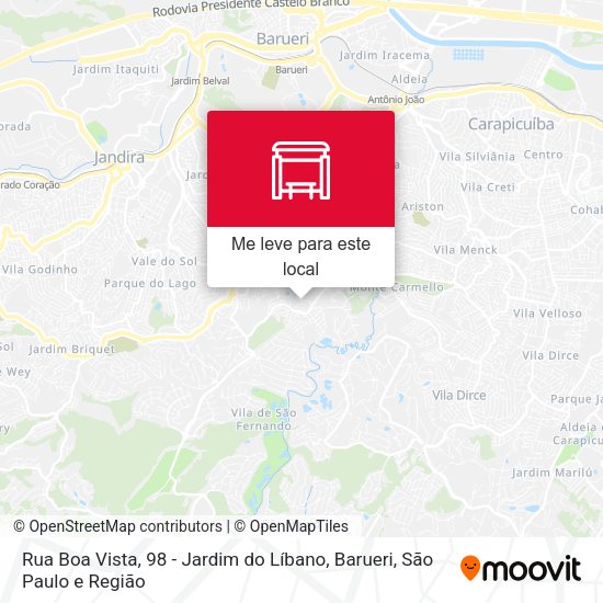 Rua Boa Vista, 98 - Jardim do Líbano, Barueri mapa