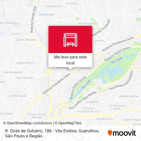 R. Doze de Outubro, 186 - Vila Endres, Guarulhos mapa
