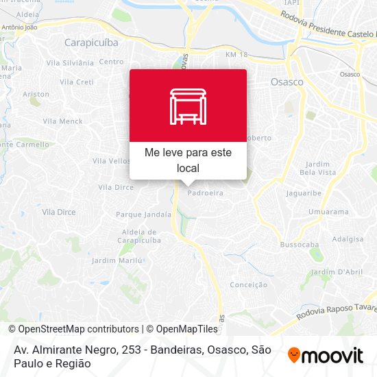 Av. Almirante Negro, 253 - Bandeiras, Osasco mapa
