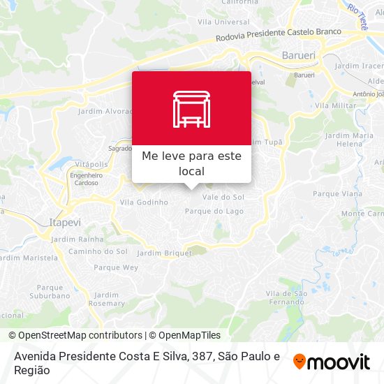 Avenida Presidente Costa E Silva, 387 mapa