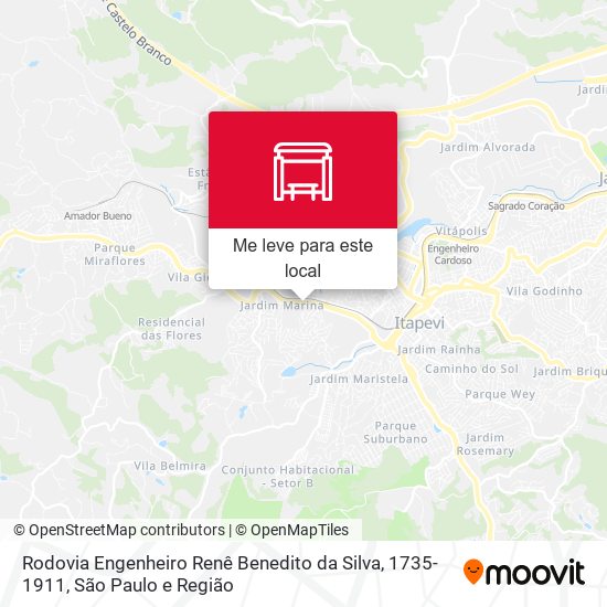 Rodovia Engenheiro Renê Benedito da Silva, 1735-1911 mapa