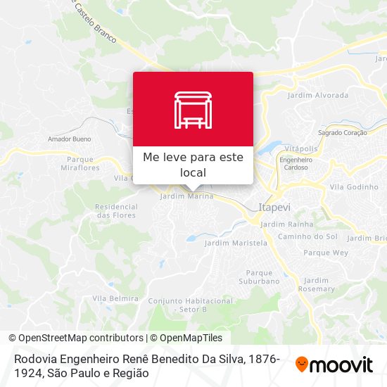 Rodovia Engenheiro Renê Benedito Da Silva, 1876-1924 mapa