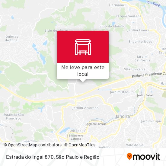Estrada do Ingai 870 mapa