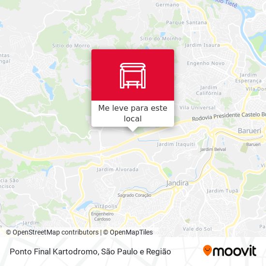 Ponto Final Kartodromo mapa