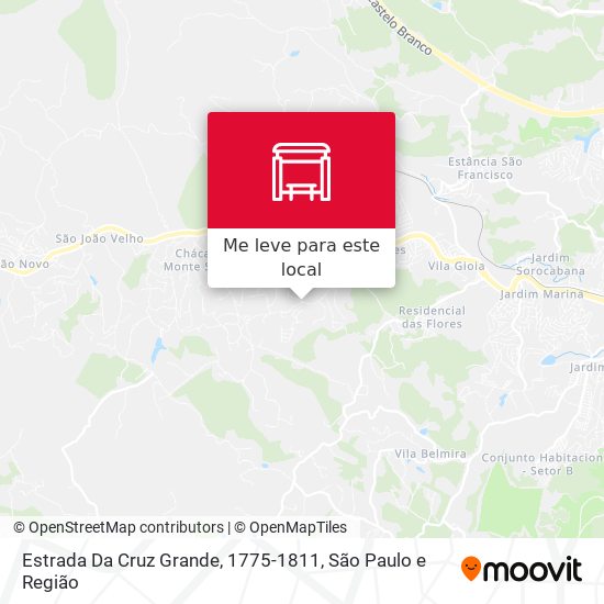Estrada Da Cruz Grande, 1775-1811 mapa