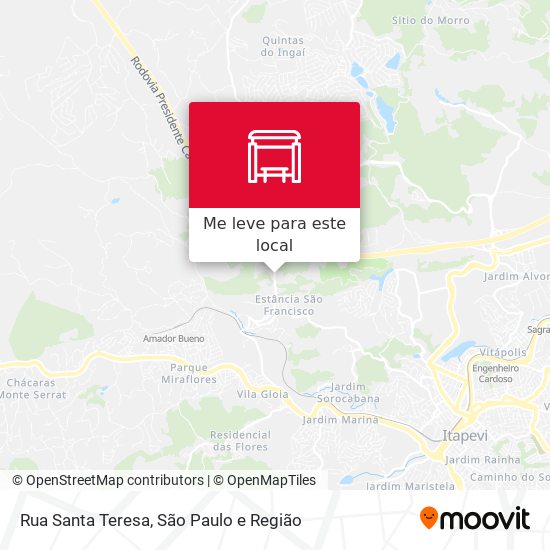 Rua Santa Teresa mapa