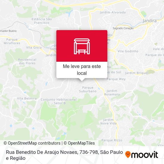 Rua Benedito De Araújo Novaes, 736-798 mapa