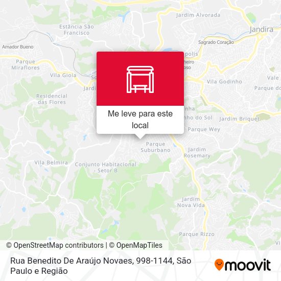 Rua Benedito De Araújo Novaes, 998-1144 mapa