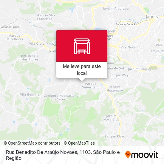 Rua Benedito De Araújo Novaes, 1103 mapa