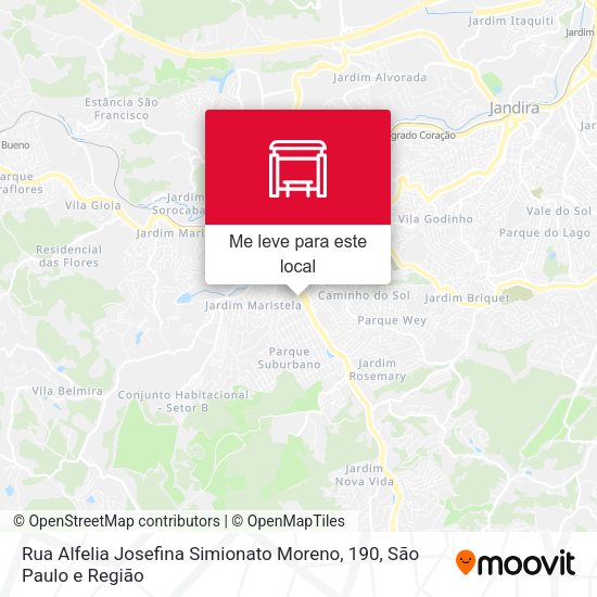 Rua Alfelia Josefina Simionato Moreno, 190 mapa