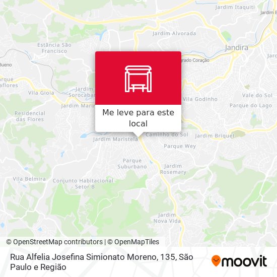 Rua Alfelia Josefina Simionato Moreno, 135 mapa