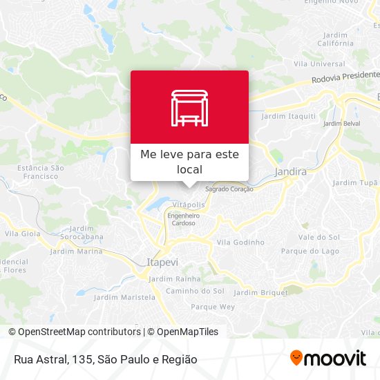 Rua Astral, 135 mapa