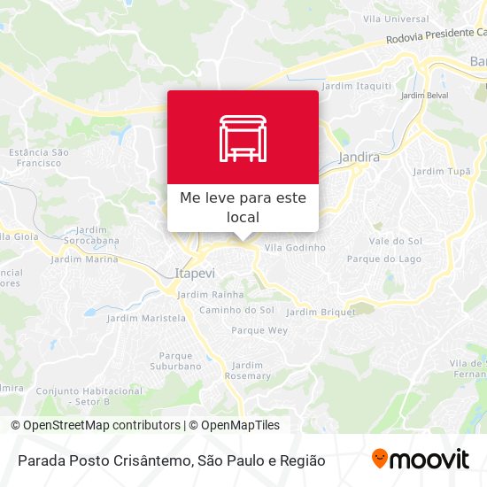 Parada Posto Crisântemo mapa