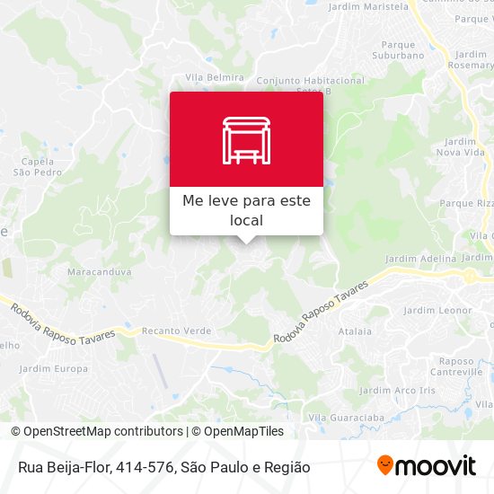 Rua Beija-Flor, 414-576 mapa