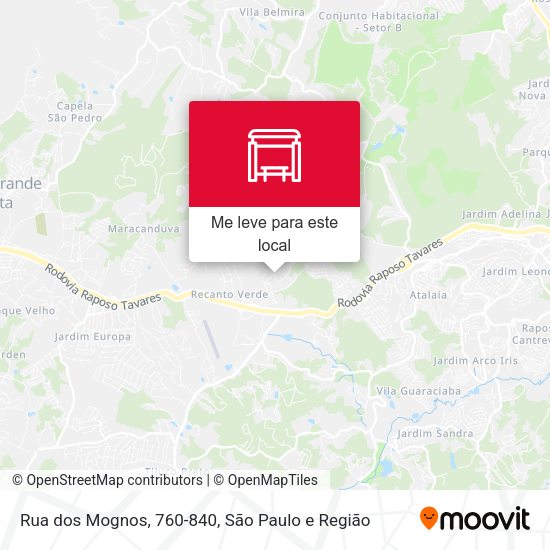 Rua dos Mognos, 760-840 mapa