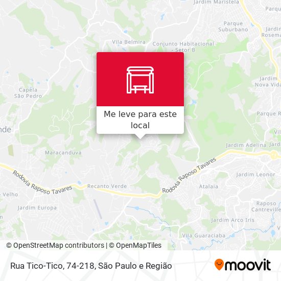 Rua Tico-Tico, 74-218 mapa