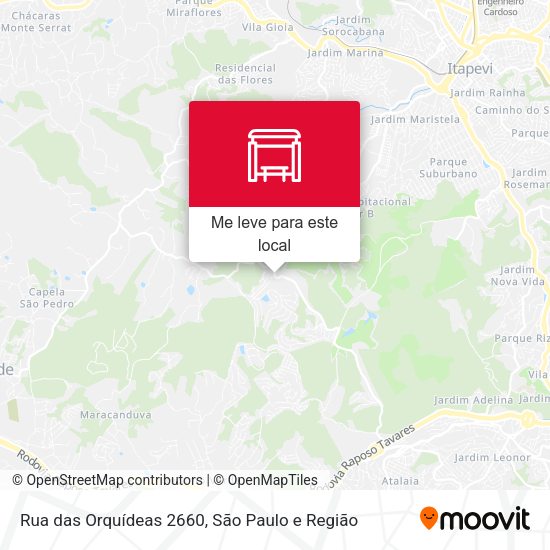 Rua das Orquídeas 2660 mapa