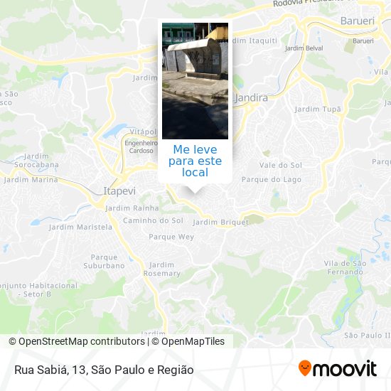 Rua Sabiá, 13 mapa