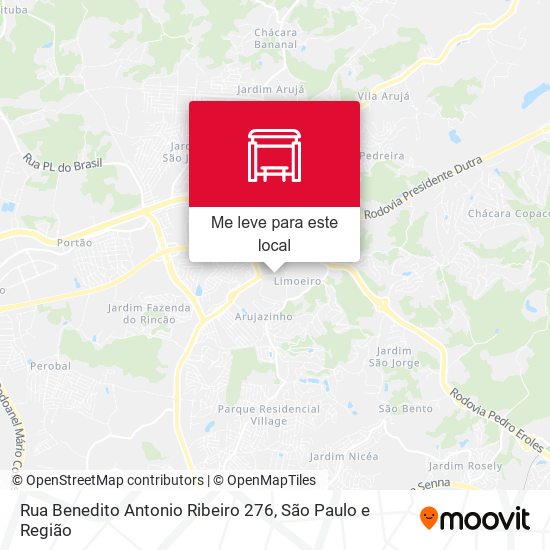 Rua Benedito Antonio Ribeiro 276 mapa