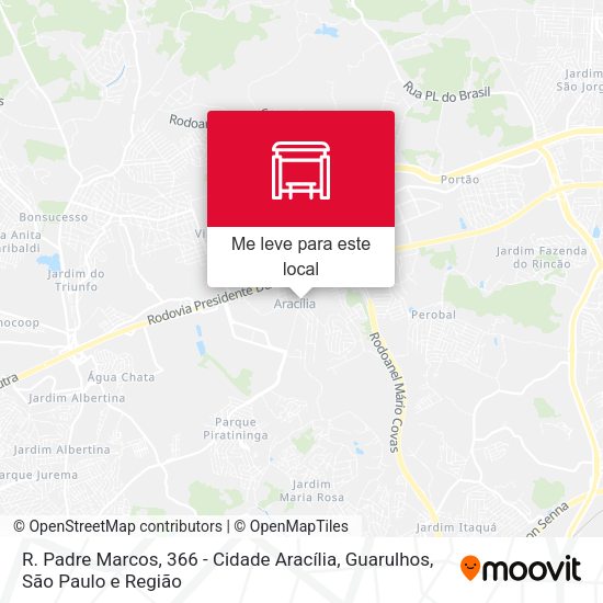 R. Padre Marcos, 366 - Cidade Aracília, Guarulhos mapa