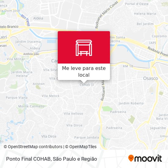 Ponto Final COHAB mapa