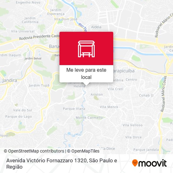 Avenida Victório Fornazzaro 1320 mapa