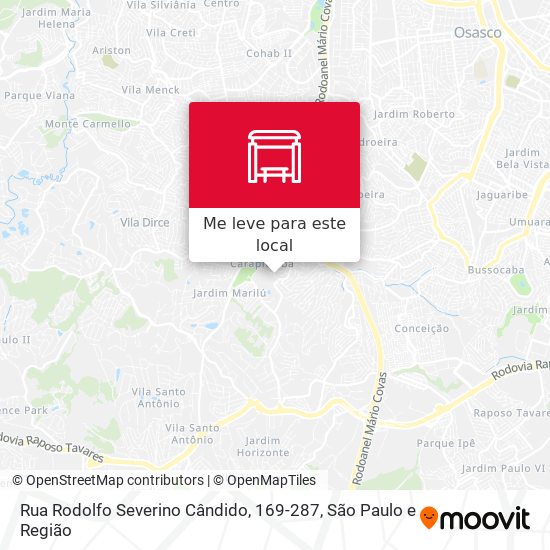 Rua Rodolfo Severino Cândido, 169-287 mapa