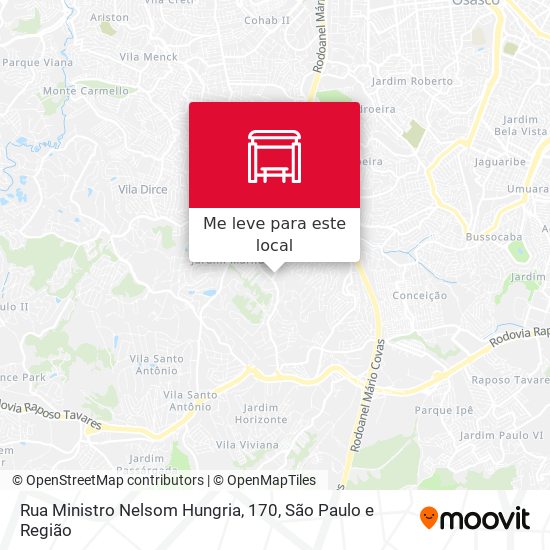 Rua Ministro Nelsom Hungria, 170 mapa