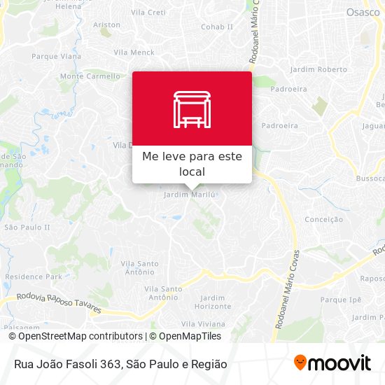 Rua João Fasoli 363 mapa
