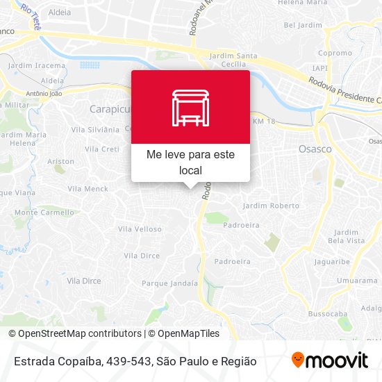 Estrada Copaíba, 439-543 mapa