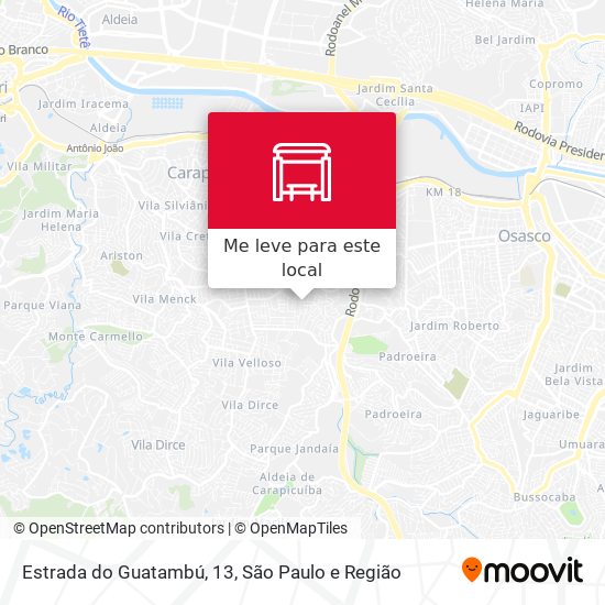 Estrada do Guatambú, 13 mapa