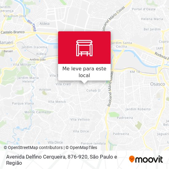 Avenida Delfino Cerqueira, 876-920 mapa