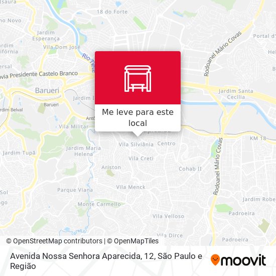 Avenida Nossa Senhora Aparecida, 12 mapa