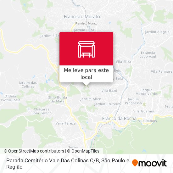 Parada Cemitério Vale Das Colinas C / B mapa