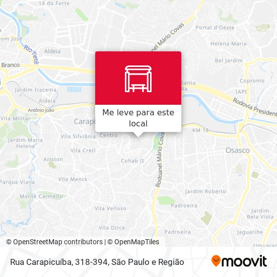 Rua Carapicuíba, 318-394 mapa