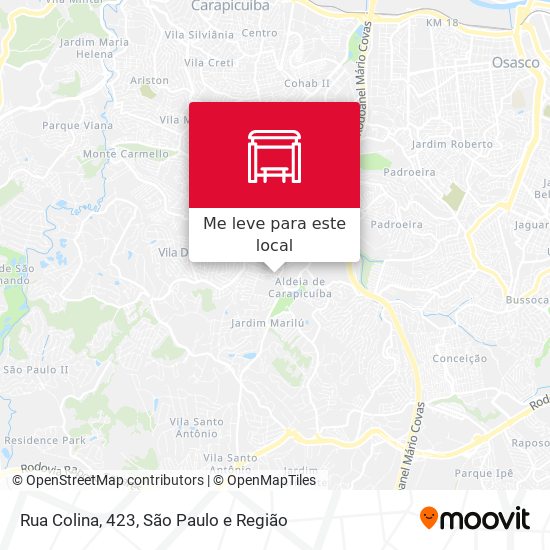 Rua Colina, 423 mapa