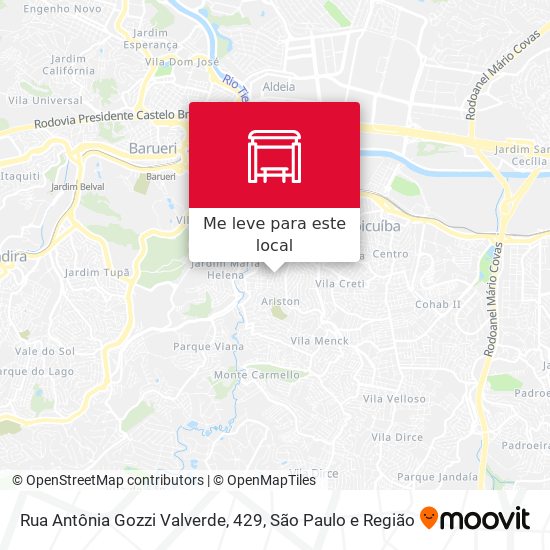 Rua Antônia Gozzi Valverde, 429 mapa