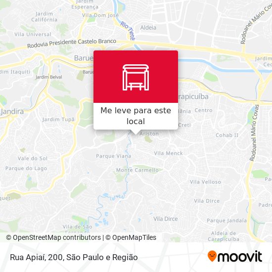 Rua Apiaí, 200 mapa