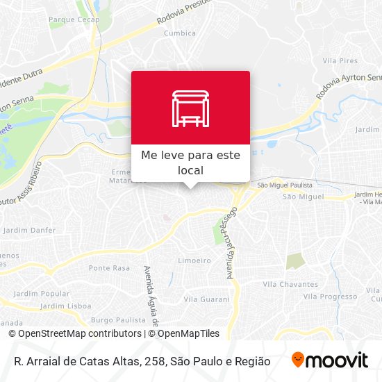 R. Arraial de Catas Altas, 258 mapa