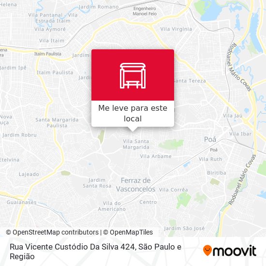 Rua Vicente Custódio Da Silva 424 mapa
