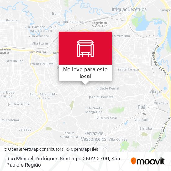 Rua Manuel Rodrigues Santiago, 2602-2700 mapa