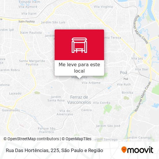 Rua Das Hortências, 225 mapa