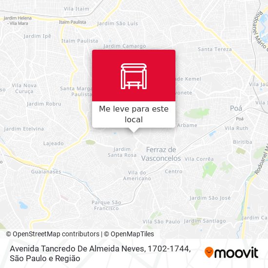 Avenida Tancredo De Almeida Neves, 1702-1744 mapa